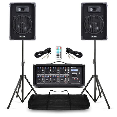 Small Band Pa System With 8 Speakers 8 Channel Pa Mixer And Stands
