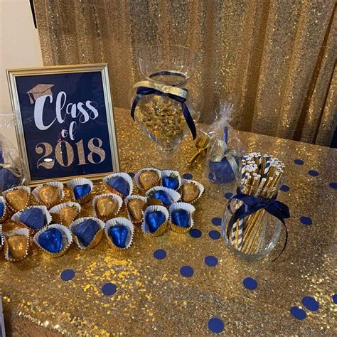 Instant Download Printable Navy Blue And Gold Grad Party Etsy Graduation Party Decor Gold