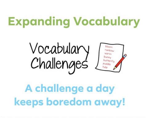 Vocabulary Challenge Dont Worry Its Easy And Fun Melanie Tate