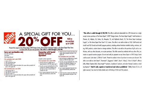 Home Depot Printable Coupon