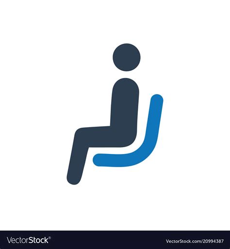 Waiting Sitting Icon Royalty Free Vector Image