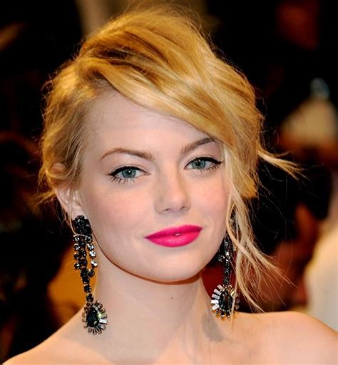 Emma Stone Bold Lipcolor Celebrity Wedding Makeup Celebrity Makeup
