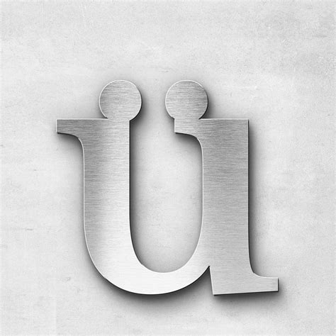Metal Letter ü Lowercase Serif Series