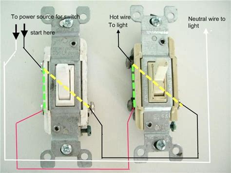 But if either switch is moved to the other position, the circuit breaks and the light turns off. How to wire two switches to one light