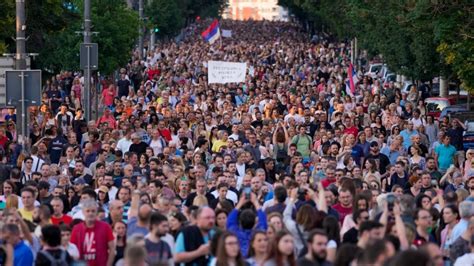 Serbia Tens Of Thousands Protest After Mass Shootings Ctv News