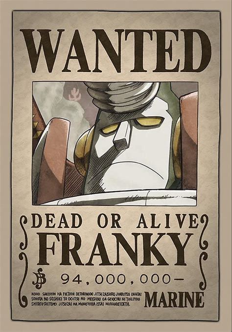 Franky One Piece Poster By Two Piece In 2021 One Piec