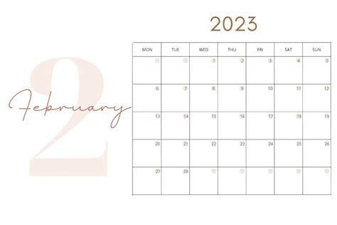 15 Minimalist Printable February 2023 Calendars Free Download Onedesblog