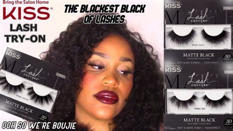 New Kiss Lash Couture L Matte Black Faux Mink Collection L Try On Haul