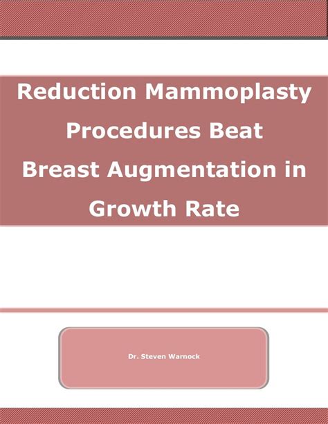 Reduction Mammoplasty Procedures Beat Breast Augmentation In Growth