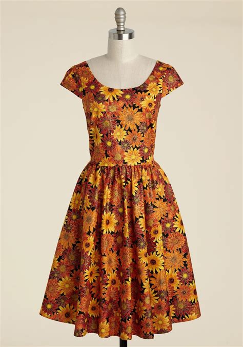 Autumn Leaf Festival Floral Dress You Declare Your Love For All Things