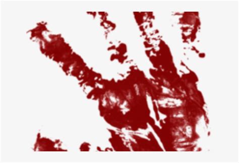 Creepy Clipart Hand Blood Hand Print Png Png Image Transparent Png