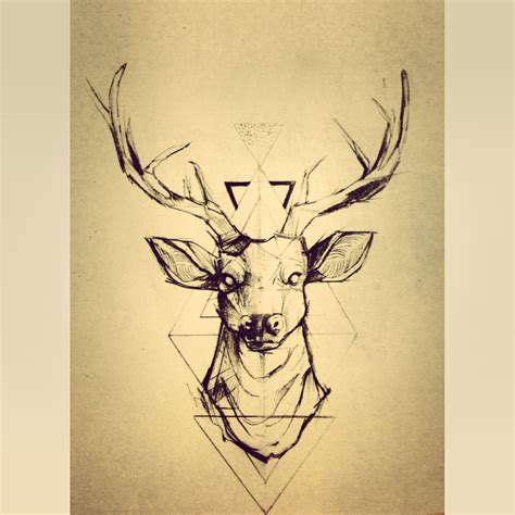 Deer Staghorn And Geometrics What Could Be A Better Tattoo Than This