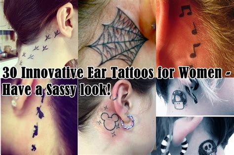 30 Innovative Ear Tattoos For Women Have A Sassy Look