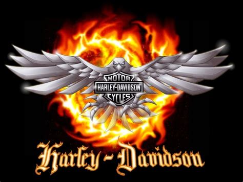 Harley Davidson Fire Logo With Flames Harley Davidson Wallpaper Harley Davidson Harley