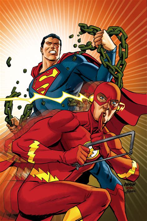 Superman And Flash Variant Cover By Devilpig On Deviantart