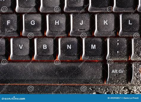 Dusty Keyboard Stock Image Image Of Mess Buried Filthy 49395857