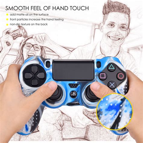 Ps4 Controller Skin Skileen Anti Slip Silicone Cover Set Rubber