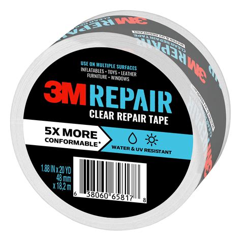 3m Clear Repair Tape 188 Inch X 20 Yard 1 Roll Per Pack Walmart