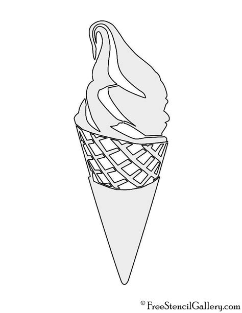 Ice Cream Cone Stencil Free Stencil Gallery