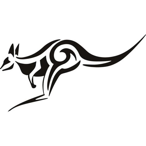 Lovely Tribal Kangaroo Tattoo Design Source Tribal Animal Tattoos