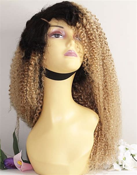 Russian Curly Ombre Human Hair Lace Front Wig Front Lace Wigs Human