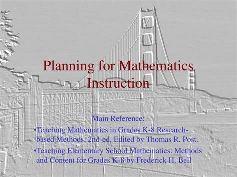 Ppt Planning For Mathematics Instruction Powerpoint Presentation