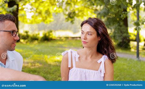 Happy Couple Talking At Summer Park Stock Footage Video Of Motion