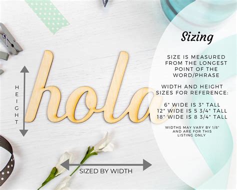 Hola Unfinished Wood Word Cutout Craft Supplies Spanish Etsy
