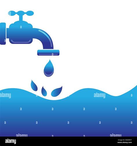 Tap Water With Water Background Stock Vector Image And Art Alamy