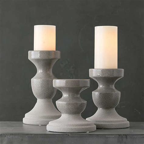 Gray Ceramic Candle Holders Set Of 3 From Kirklands Ceramic Candle