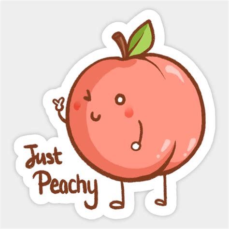 just peachy peachy sticker teepublic