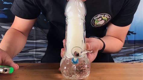 Penis Bong Novelty Glass Water Pipe Puffing Bird Gear Intro Review Slo Mo Youtube