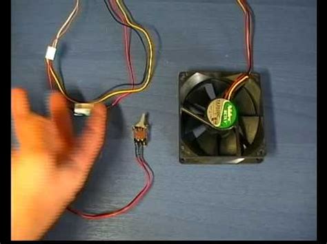 Most cooling fans will connect to a pc with a standard connector of some sort. The simplest way to reduce fan speed - YouTube