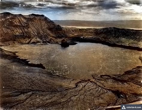 It was followed by 19 weak phreatomagmatic bursts until july 9. Photograph of Taal Volcano Main Island Crater 1911 ...