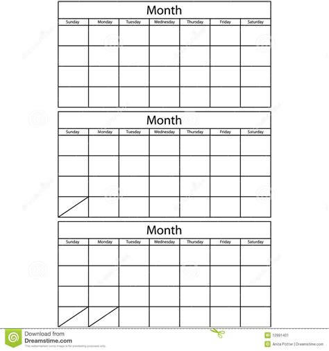 Printable Calendar 3 Months Printable Blank World