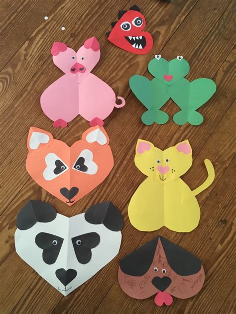 6 Adorable Heart Shaped Animal Crafts For Valentines Day Story