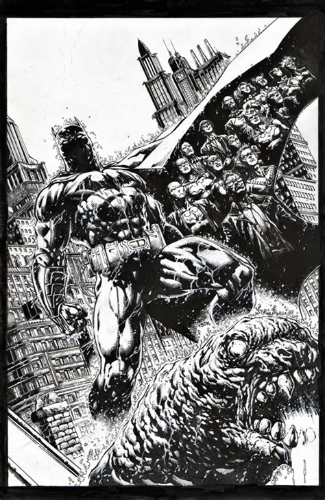 Jason Fabok Batman Eternal 1 Cover In Raz Ms Published Art Comic
