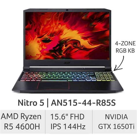 Acer Nitro 5 Ryzen 5 4600h An515 44 R85s 144hz Gaming Laptop With