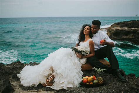 Styled Shoot One Love Cliffside Wedding In Jamaica Black Nuptials