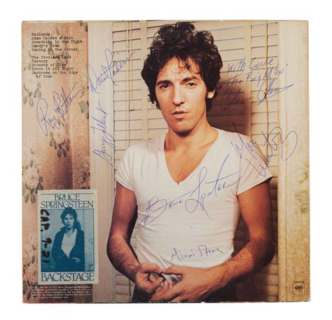 Bruce Springsteen E Street Band A Signed Copy Of Darkness On The