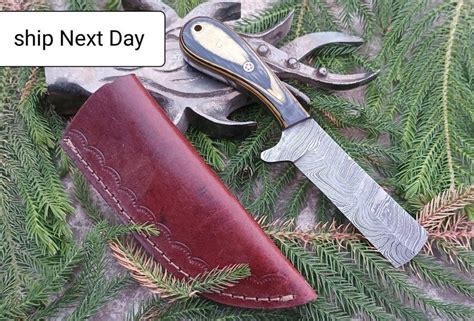 Hand Forged Damascus Knife Damascus Steel Hunting Knife Hand Forged