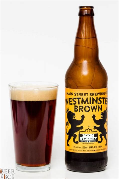 Main Street Brewing Co Westminster Brown Ale Beer Me British Columbia