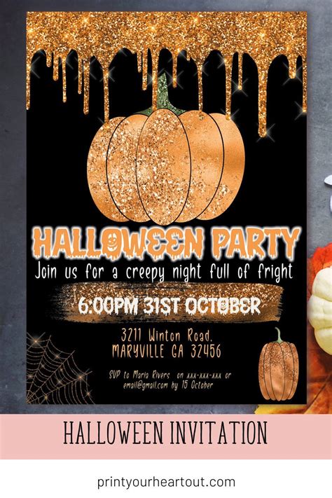 Halloween Invitation, Costume Party, Fright Night Invit | Halloween