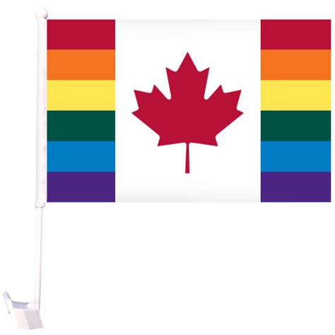 Canada Pride Car Flags Canada Rainbow Car Flags Canada Pride Flag