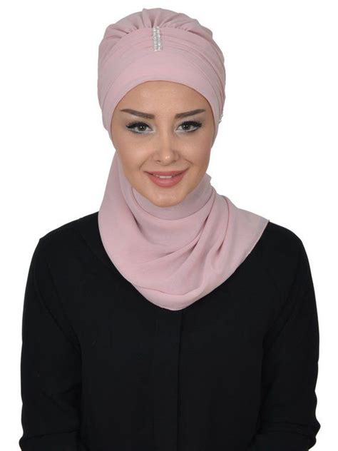 instant scarf chiffon modesty turban cap hat head wrap headwrap with acessorries h 51 in 2021