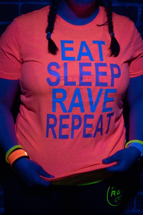 Eat Sleep Rave Repeat Womens T Shirt Fitness Rave