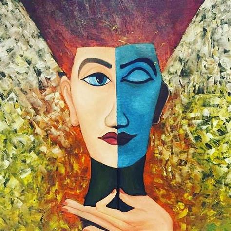 Two Faced Painting By Kelina Khanduja Fine Art America