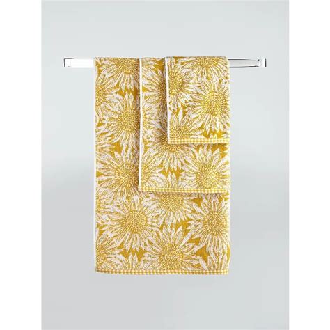 Yellow Sunflower Cotton Towel Range Home George Sunflower