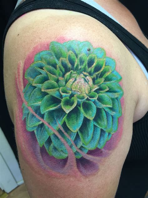 The randomness of the design makes it stand out, unlike the traditional floral arrangements available. Dahlia tattoo | Dahlia tattoo, Inspirational tattoos, Tattoos