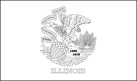 Free Printable Illinois State Flag And Color Book Pages 8½ X 11